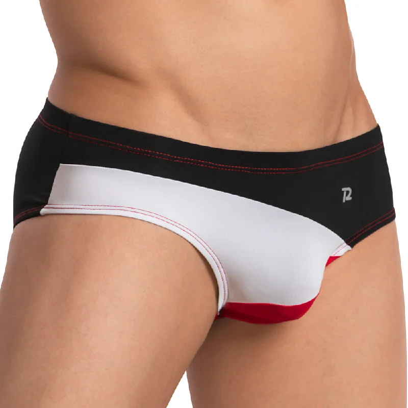 Men's briefs with a lace trim for a touch of flairPistol Pete PPJ029 Color Slash Brief Men's briefs with a lace trim for a touch of flairPistol Pete PPJ029 Color Slash Brief