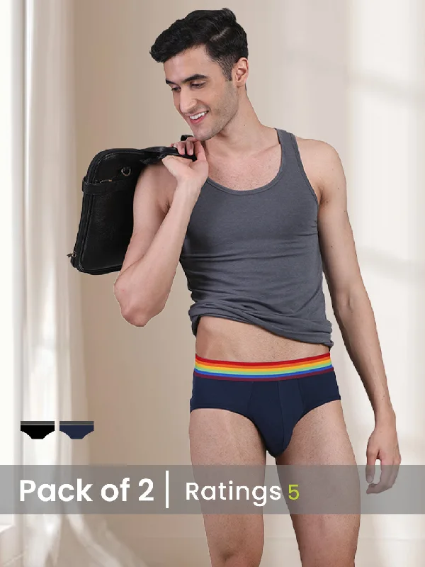Slim - fit men's briefs for a modern stylePride Edition - Men's Anti-Bacterial Micro Modal Brief (Pack of 2)