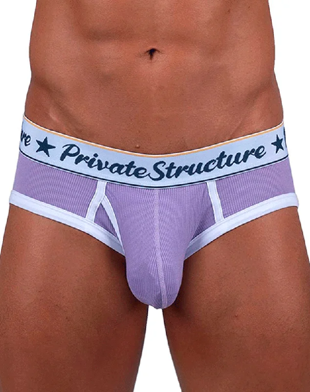 Soft cotton men's briefs for ultimate comfortPrivate Structure Scus4529 Classic Mid Waist Mini Briefs Purple