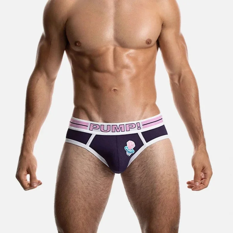 Men's briefs with a wide waistband for comfortPUMP! Space Candy brief purple