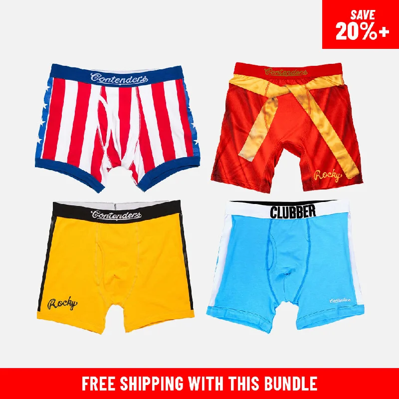 Breathable cotton men's boxer briefs for everyday wearROCKY 4 PACK BRIEF