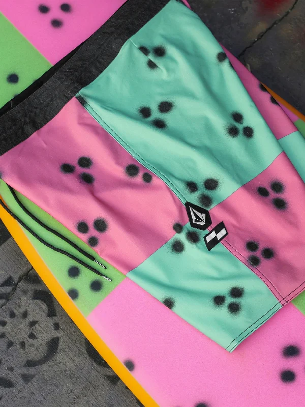 Men's trunks with a wide elastic waistbandSchroff X Volcom Stoney Trunks - Dusty Aqua