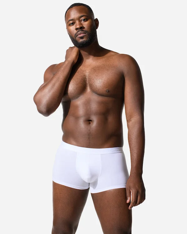 Patterned men's trunks, like camo or dotsSignature Trunk - White