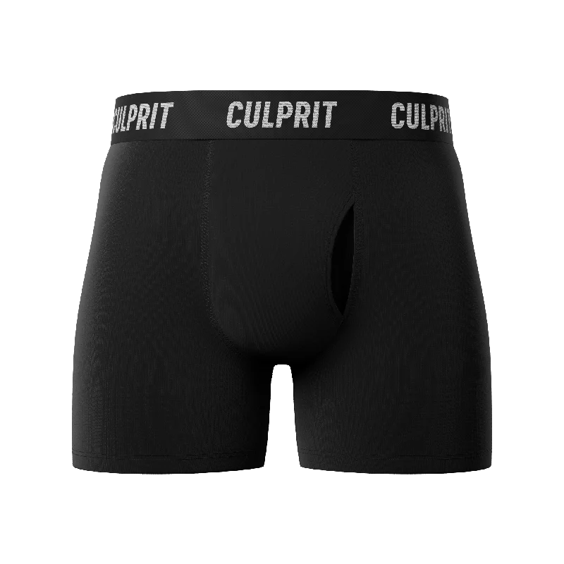 Microfiber men's boxer briefs for a smooth feelStealth Black 🥷 Boxer Briefs w/ fly