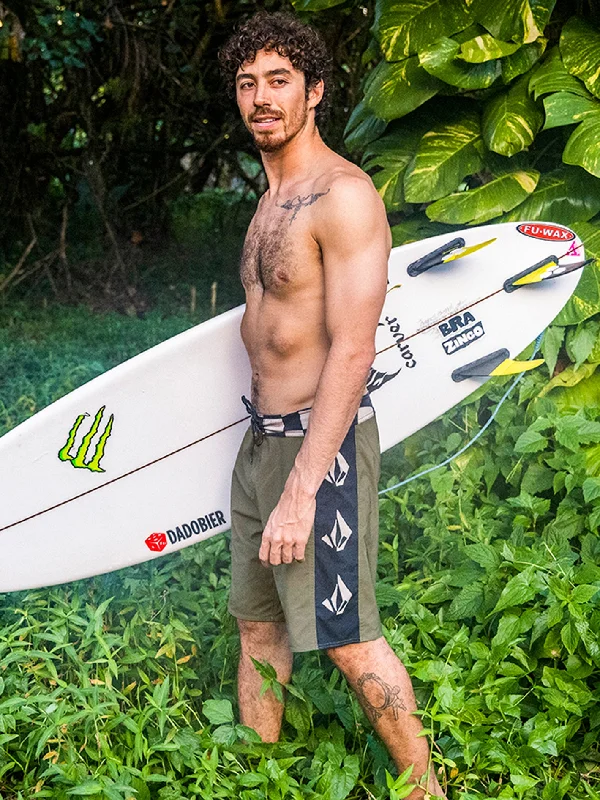 Men's trunks with a wide elastic waistbandSurf Vitals Yago Dora Mod-Tech Trunks - Military