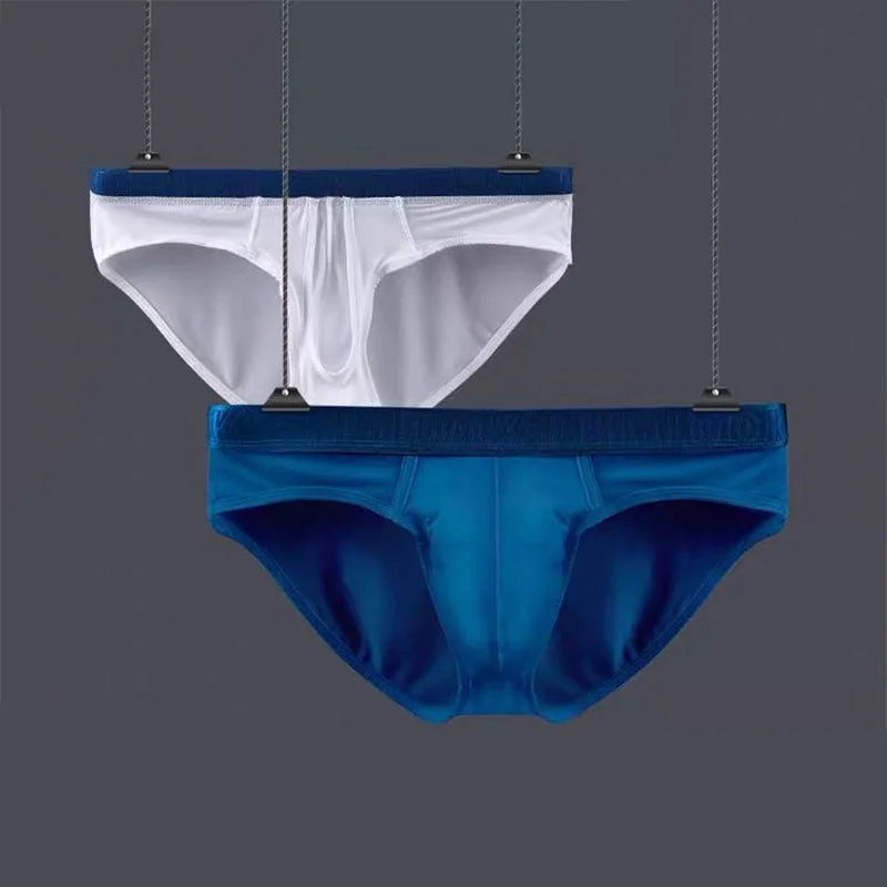 Bright - colored men's briefs for a bold statementThe 2nd Superior Ice Silk  Soft Dual Pouch Brief - Bird Nest Series