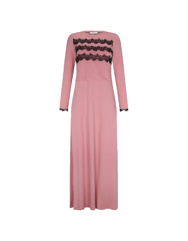 Fleece men's robes for cozy winter nights at homeTriple Lace Nursing Bolero Nightgown Pink Black