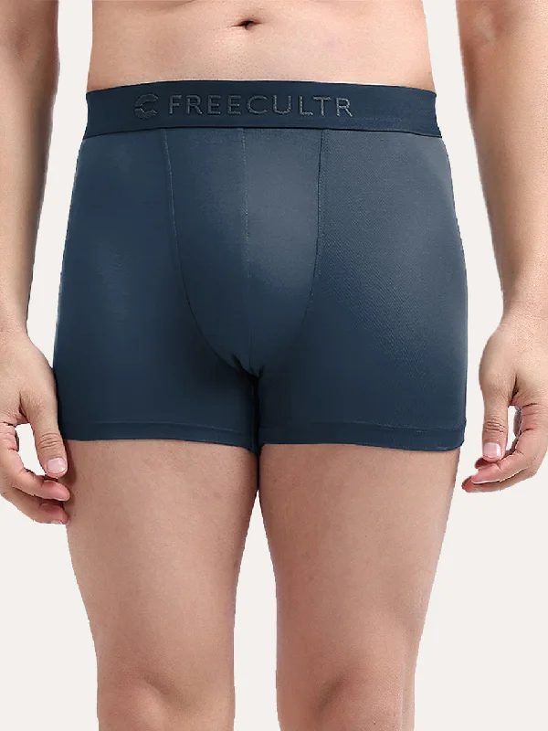 Stretch - lycra men's trunks for flexibilityMen's Anti-Bacterial Micro Modal Trunk in Solid Waistband (Pack of 1)