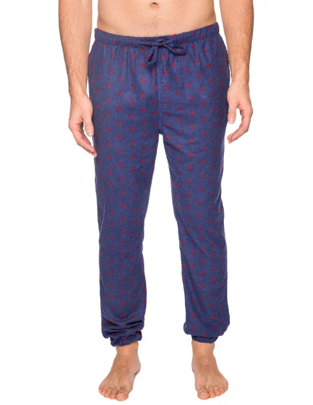 Luxury men's silk robes for a spa - like experienceMen's 100% Cotton Flannel Jogger Lounge Pant - Double Diamond Navy/Red Luxury men's silk robes for a spa - like experienceMen's 100% Cotton Flannel Jogger Lounge Pant - Double Diamond Navy/Red