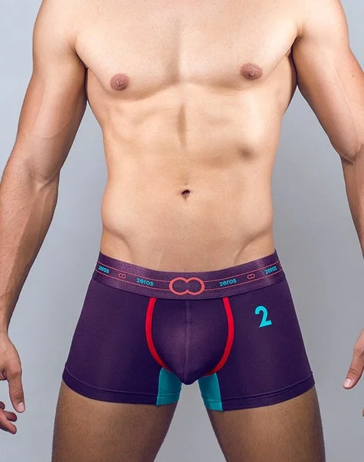 Solid - color men's trunks in various shadesU31 2-Series Trunk Underwear - Wine