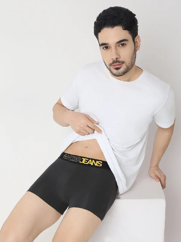Tag - less men's trunks for irritation - free comfortUnderjeans by Spykar Men Maroon & DK Grey Trunk