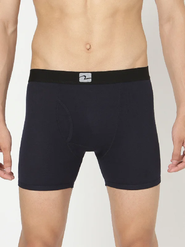 Mesh - back men's trunks for ventilationUnderjeans By Spykar Men Premium Navy Cotton Trunk