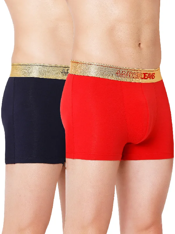 Men's briefs with a quick - dry featureUnderjeans By Spykar Men Premium Assorted Cotton Blend Brief (Pack Of 2)