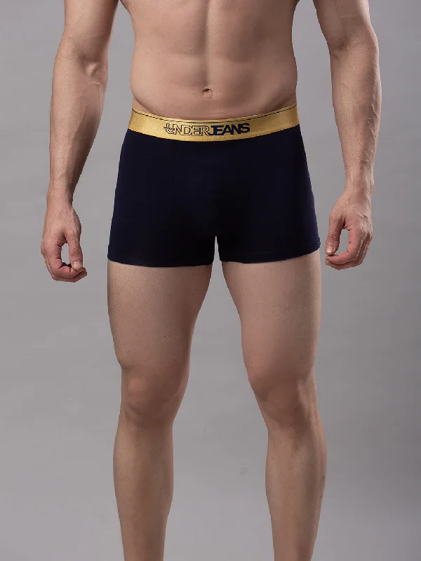 Slim - cut men's trunks for a modern styleUnderjeans By Spykar Men Premium Navy Cotton Blend Trunk