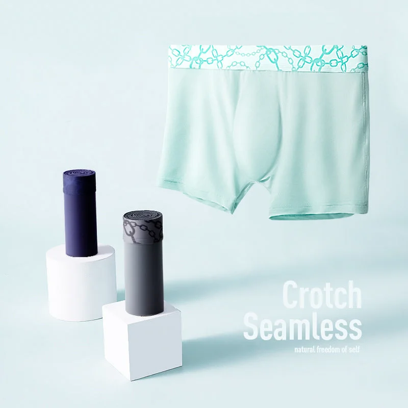 Printed men's trunks with eye - catching motifsUltra Thin Breathable Ice Silk Men's Underwear