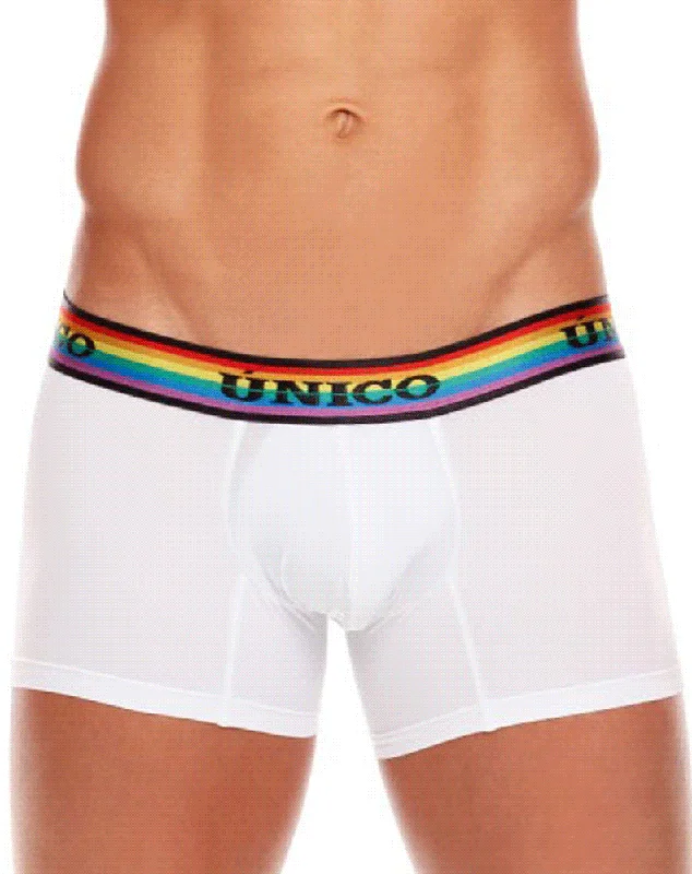 Slim - cut men's trunks for a modern styleUnico 21050100101 Love Wins Trunks White