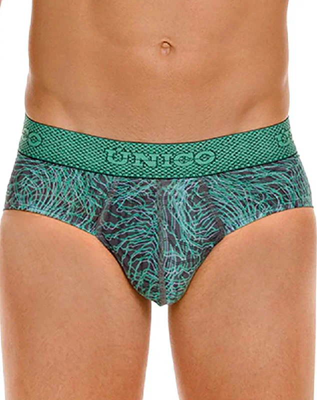 Men's briefs with a supportive pouch designUnico 24080101105 Cairel Briefs 43-green