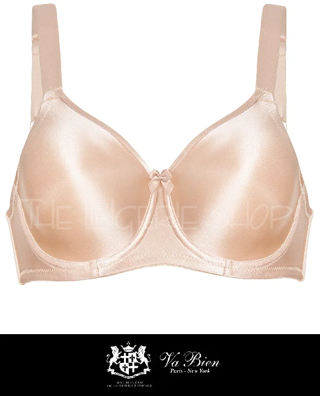 Long - length men's robes for full - body coverageVa Bien 605 Minimizing Satin Underwire T-Shirt Bra