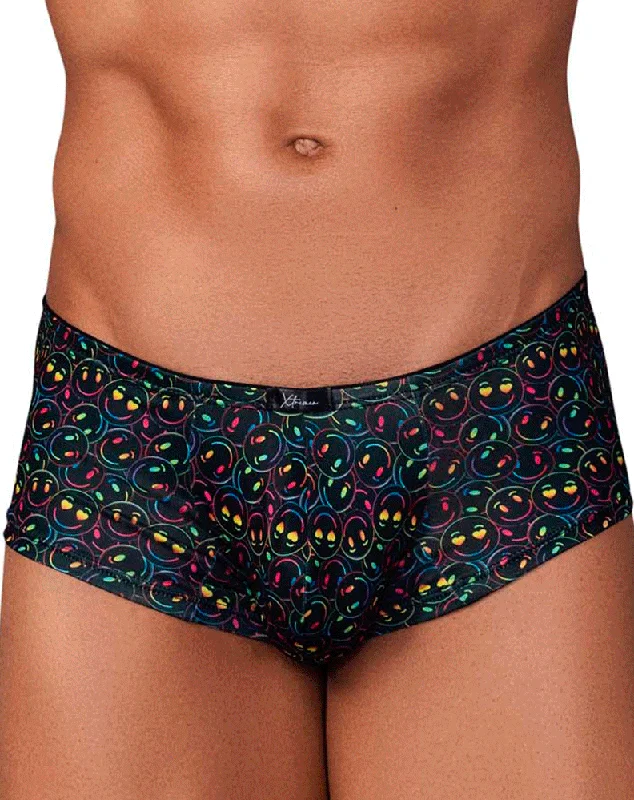 Men's trunks with a quick - dry fabricXtremen 91147 Printed Microfiber Trunks Smiley Face