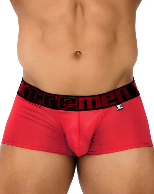 Mid - rise men's trunks for a balanced coverageXtremen 91202 Microfiber Trunks Cherry
