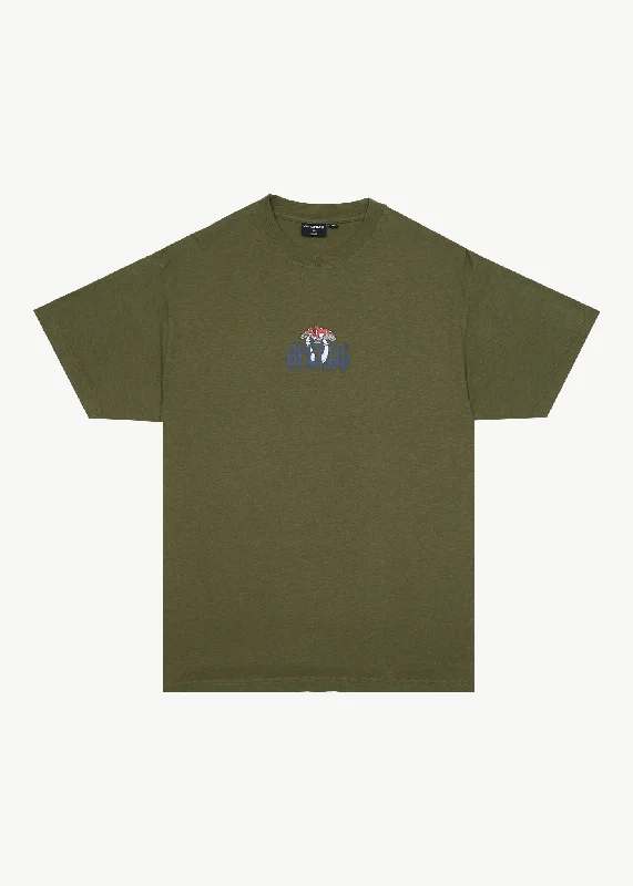 Men's thermal t - shirts with a high - neck design for cold weatherAFENDS Mens Let It Grow - Boxy T-Shirt - Military