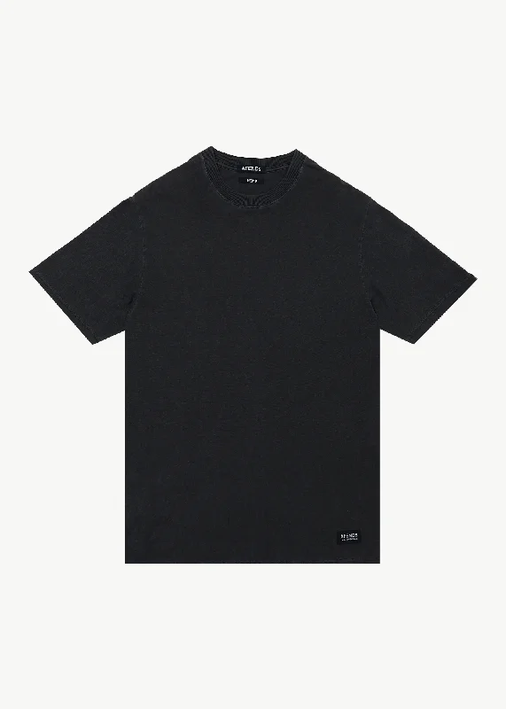 Men's button - front t - shirts with a unique artistic printAFENDS Mens Classic - Retro Fit Tee - Stone Black