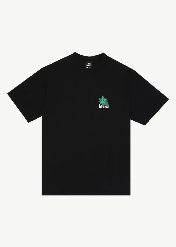 Men's UV - protection t - shirts for outdoor activities in the sunAFENDS Mens Crops - Retro Logo T-Shirt - Black