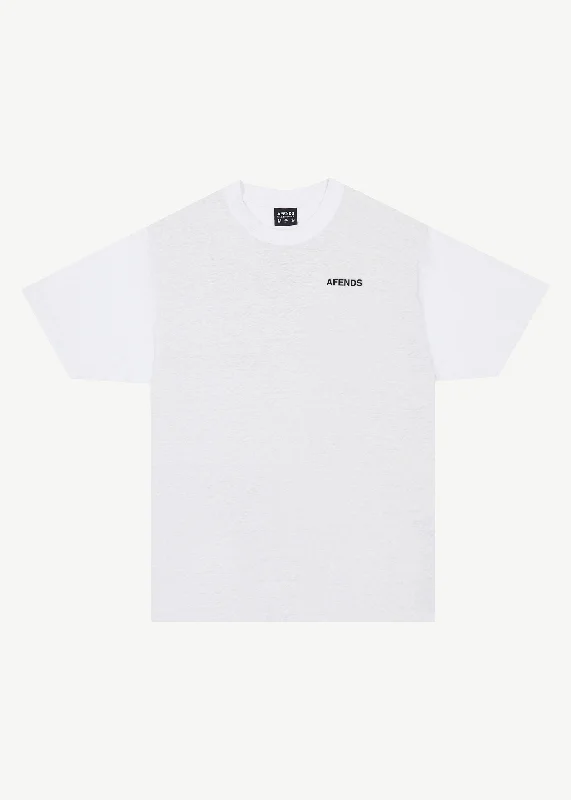 Men's v - neck muscle t - shirts for a body - building aestheticAFENDS Mens Staple - Boxy Fit Tee - White / Black
