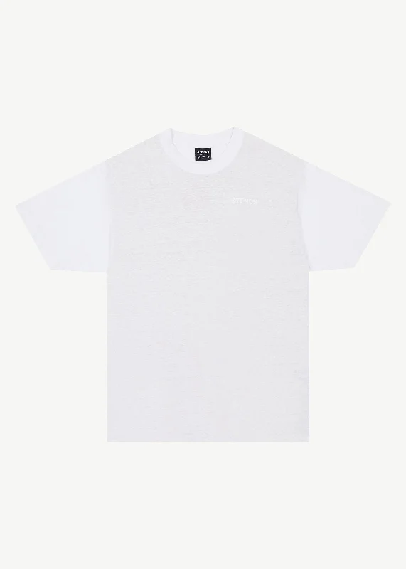 Men's short - sleeve linen t - shirts for summer beach outingsAFENDS Mens Staple - Boxy Fit Tee - White