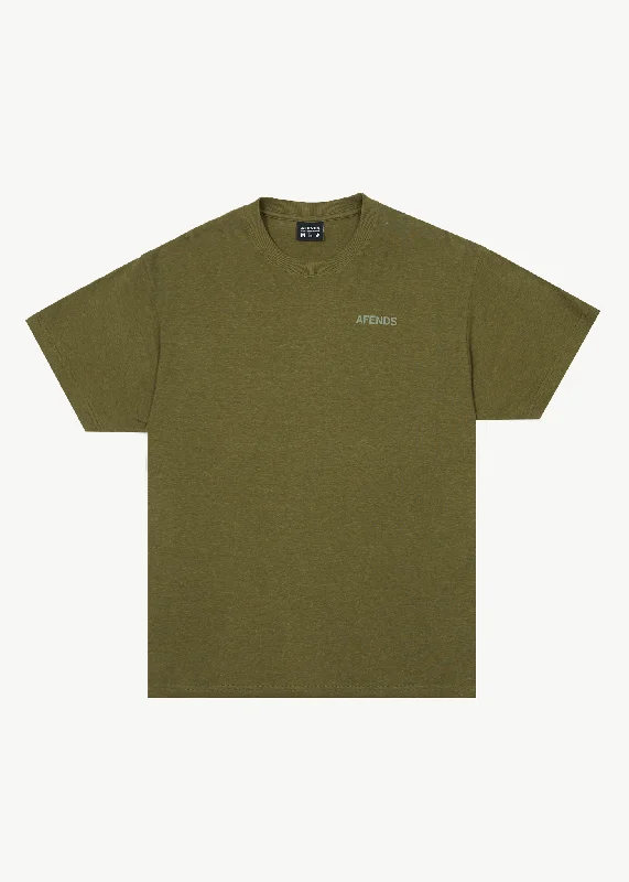 Men's distressed denim - look t - shirts with a rugged appealAFENDS Staple - Boxy Fit Tee - Military