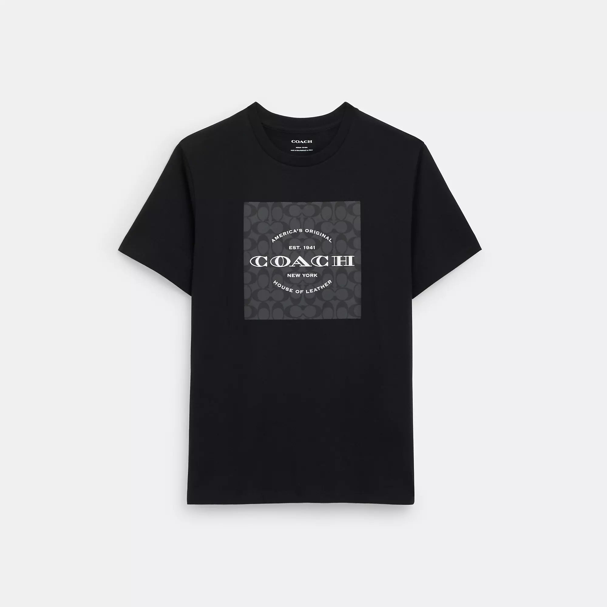 Men's organic cotton crew - neck t - shirts for everyday comfortCoach Outlet Signature Square T Shirt In Organic Cotton