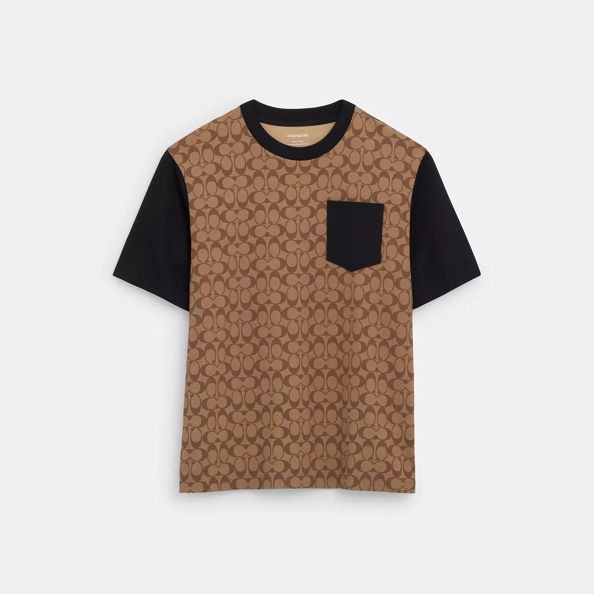 Men's eco - friendly recycled t - shirts for sustainable fashion choicesCoach Outlet Signature T Shirt In Organic Cotton