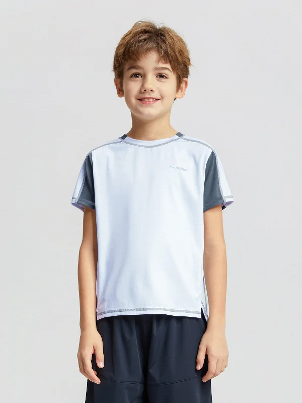 Men's button - front t - shirts with a unique artistic printColor Blocking Short Sleeves