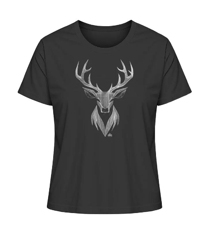 Men's long - sleeve henley t - shirts with button - down placketsDeer Sketch - Bio Damen Shirt