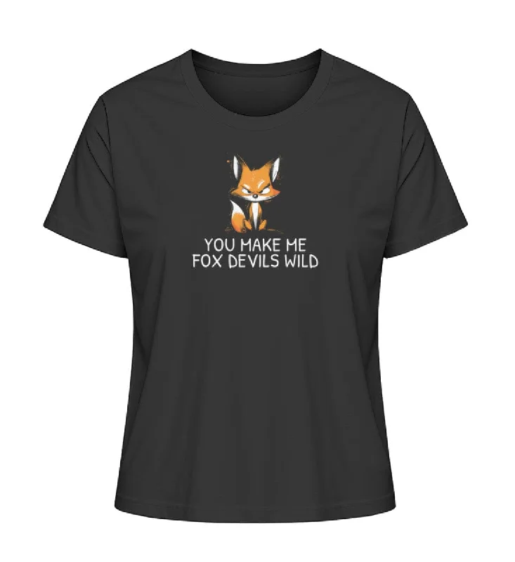 Men's thermal t - shirts with a high - neck design for cold weatherFox devils wild - Bio Damen Shirt