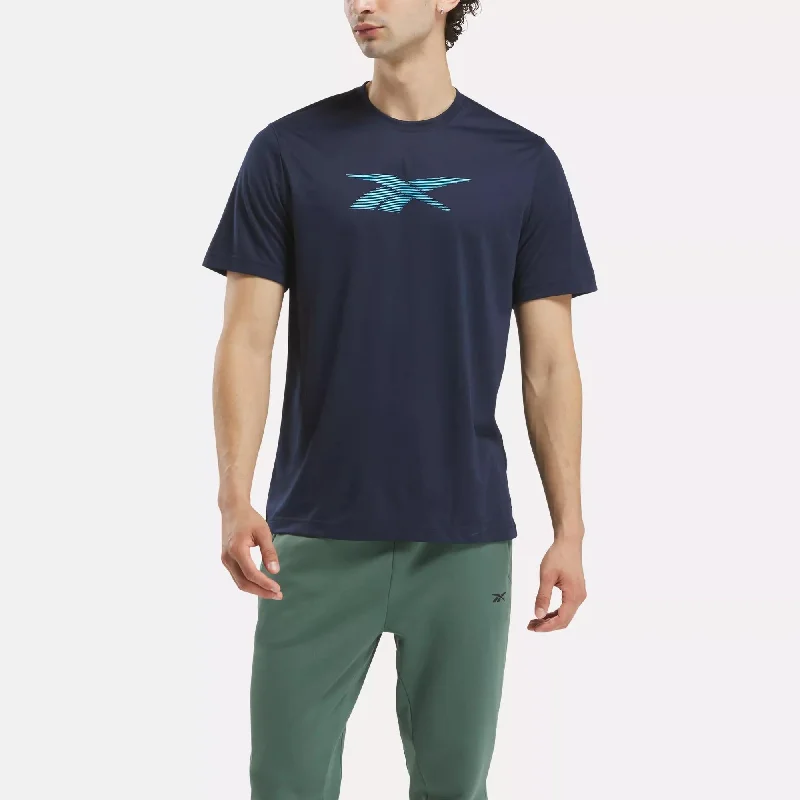 Men's v - neck muscle t - shirts for a body - building aestheticFront Vector Performance T-Shirt