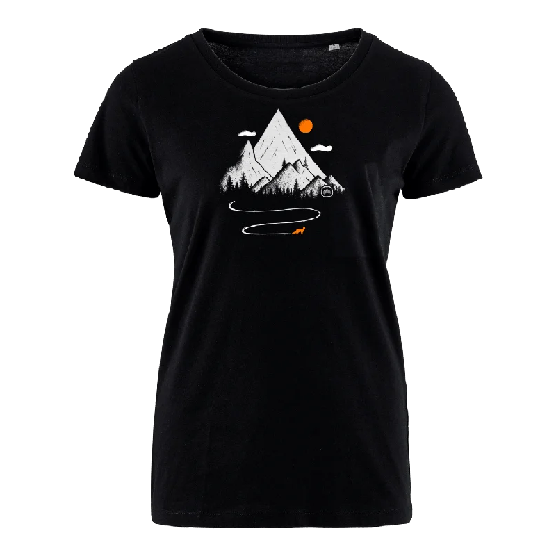 Men's slim - fit graphic t - shirts with vintage rock band printsFuchs Route - Bio Damen Shirt
