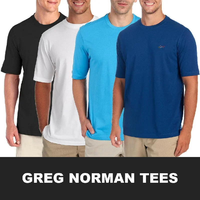Men's lightweight performance t - shirts for running marathonsGreg Norman Men's Classic Crewneck S/S Tee