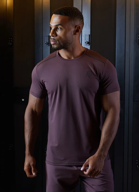 Men's UV - protection t - shirts for outdoor activities in the sunGym King Flex Tee - Deep Plum