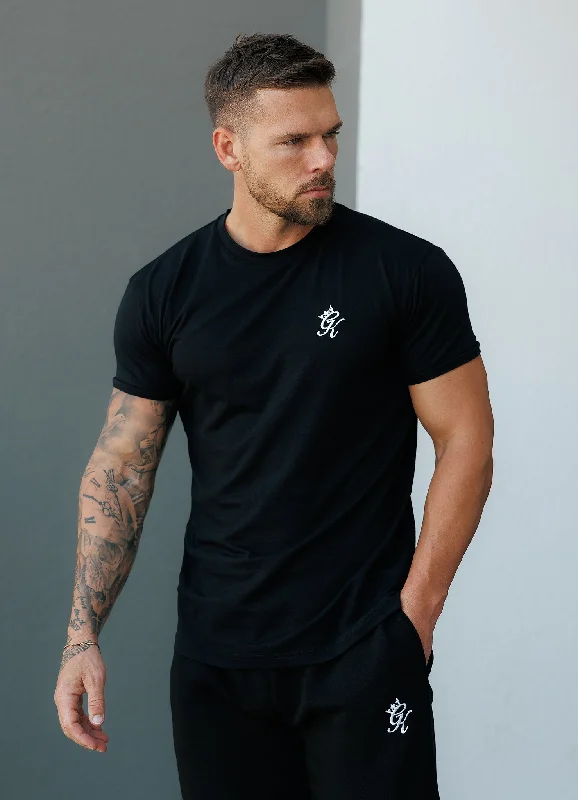 Men's ribbed t - shirts with a textured finish for added styleGym King Fundamental Jersey Tee - Black