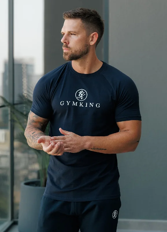 Men's mock - neck t - shirts with a modern and sleek styleGym King Pro Jersey Tee - Navy