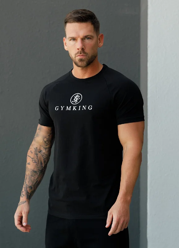 Men's ribbed t - shirts with a textured finish for added styleGym King Pro Logo Jersey Tee - Black