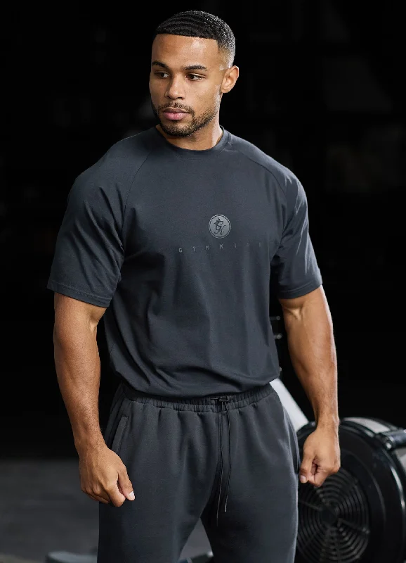 Men's lightweight performance t - shirts for running marathonsGym King Rebellion Pro Tee - Pewter