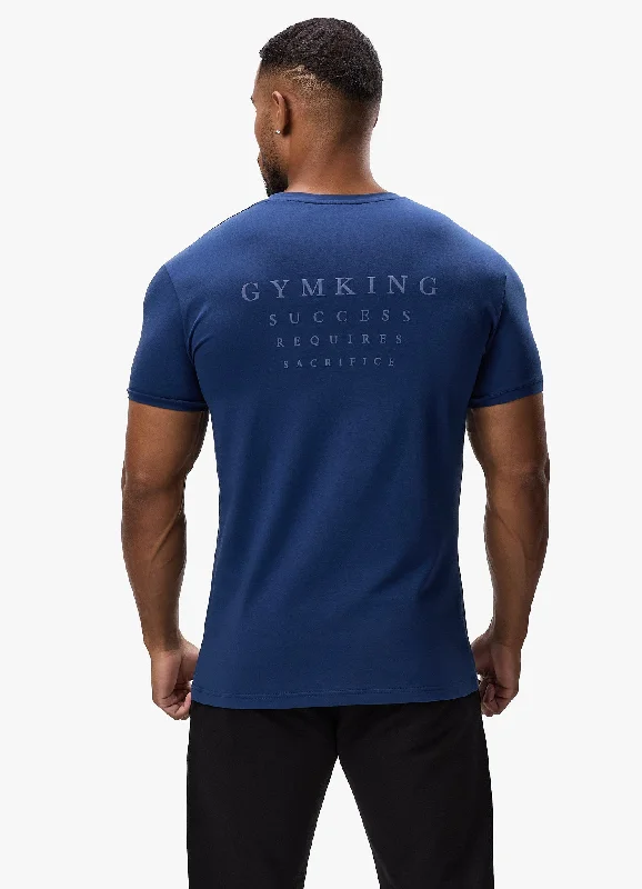 Men's long - sleeve henley t - shirts with button - down placketsGym King Sacrifice Tee - Deep Cobalt Men's long - sleeve henley t - shirts with button - down placketsGym King Sacrifice Tee - Deep Cobalt
