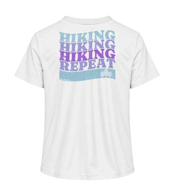 Men's antimicrobial t - shirts for odor - free freshness during travelHiking & Repeat Backprint  - Bio Damen Shirt
