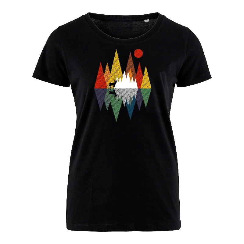 Men's thermal t - shirts with a high - neck design for cold weatherHIRSCH IM WALD GEOMETRISCH - Bio Damen Shirt