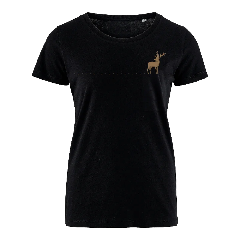 Men's mock - neck t - shirts with a modern and sleek styleHIRSCH SPUR - Bio Damen Shirt