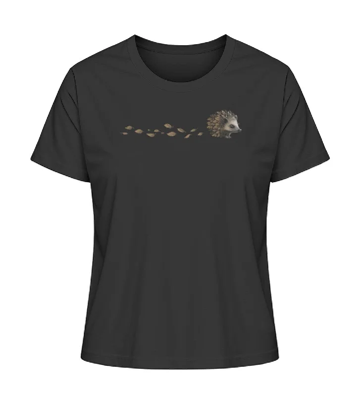 Men's short - sleeve linen t - shirts for summer beach outingsIgel Laubspur - Bio Damen Shirt