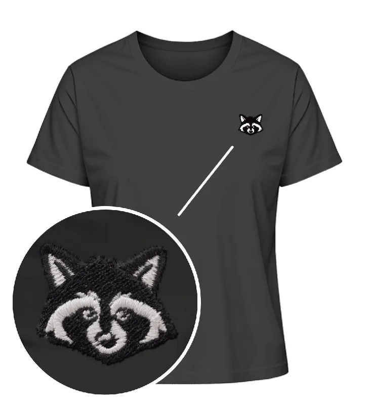 Men's long - sleeve henley t - shirts with button - down placketsKleiner Waschbär - Bio Damen Shirt mit Stick
