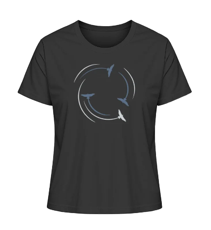 Men's mock - neck t - shirts with a modern and sleek styleKreisende Vögel - Bio Damen Shirt